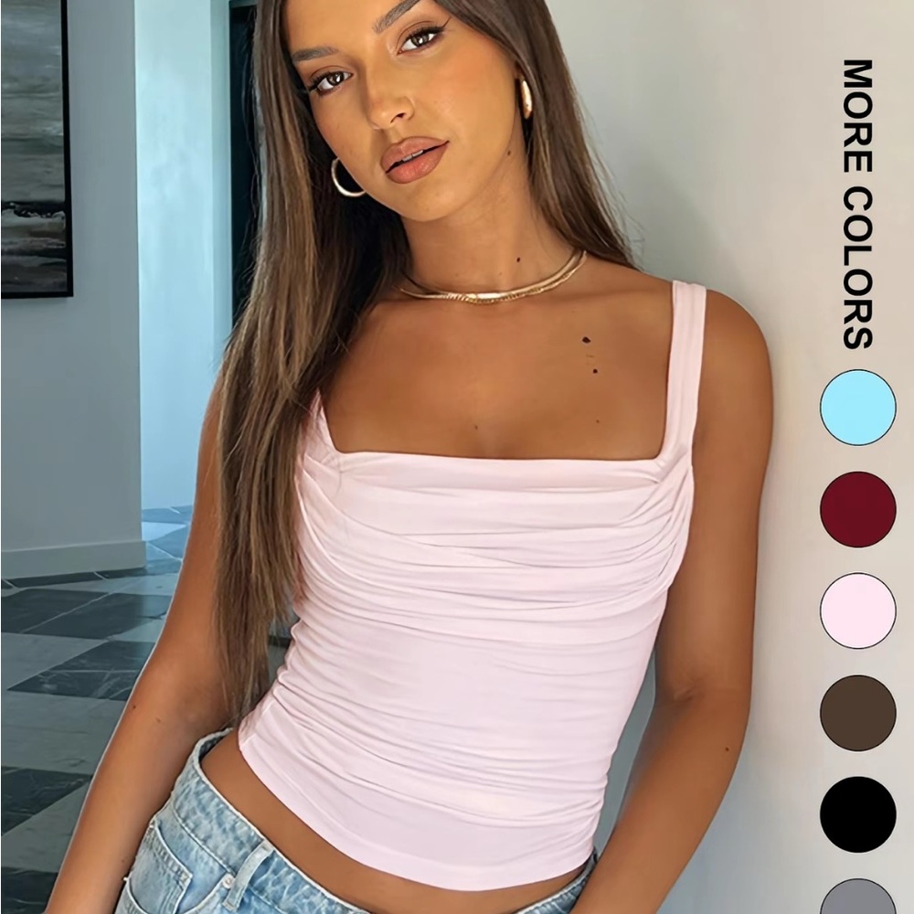 A yellow top and a light pink top